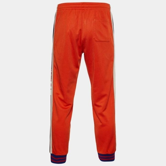 EUC GUCCI Orange Technical Jersey Track Pants - Picture 4 of 13